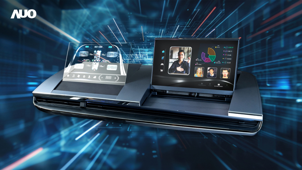 友達Micro LED Display HMI解決方案打造透明Micro LED前座儀表，呈現資訊並保留駕駛視野開闊；亦為副駕駛座乘客打造收放自如的Micro LED螢幕，在不影響顯示品質的前提於顯示區內建鏡頭，讓使用者能與視訊對象直接眼神接觸，提供絕佳的雙向溝通體驗