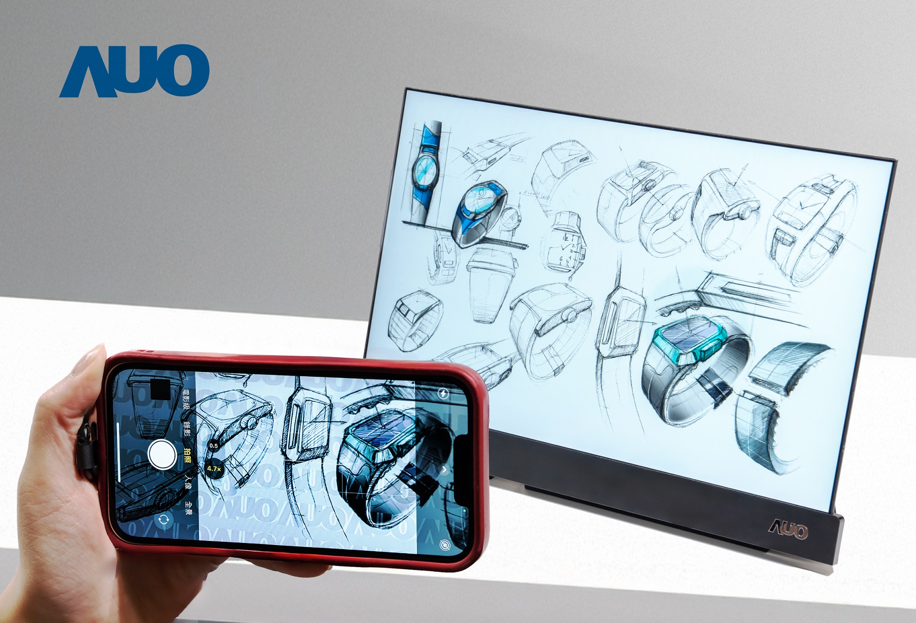 友達16吋防窺顯示器，採用人眼無法察覺、相機拍攝時才顯現的隱藏式浮水印技術，未來可結合AI鏡頭偵測周圍環境，即時開啟或關閉浮水印，大幅提升在公共場域使用顯示器的安全性